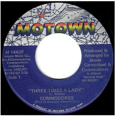 Commodores / Three Times a Lady | Motown M-1443F | Single, 7&quot; Vinyl | June 1978