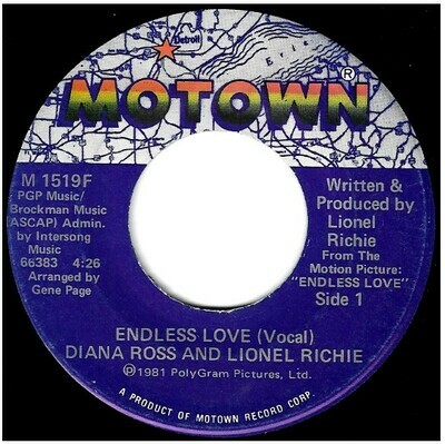 Ross, Diana (+ Lionel Richie) / Endless Love | Motown M-1519F | Single, 7&quot; Vinyl | June 1981