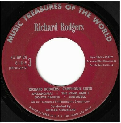 Strickland, William / Richard Rodgers: Symphonic Suite | Music Treasures of the World 45-EP-28 | EP, 7&quot; Vinyl | 1954 | Sides 3 + 6