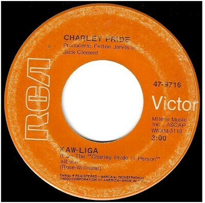 Pride, Charley / Kaw-Liga | RCA Victor 47-9716 | Single, 7&quot; Vinyl | January 1969