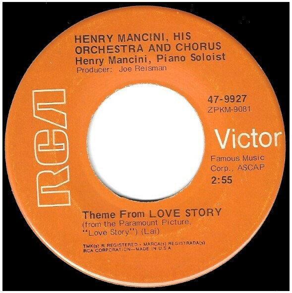 Mancini, Henry / Theme From Love Story | RCA Victor 47-9927 | Single, 7&quot; Vinyl | November 1970