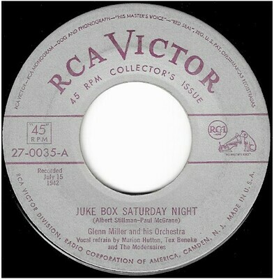 Miller, Glenn / Juke Box Saturday Night | RCA Victor 27-0035 | Single, 7&quot; Vinyl | 1951 | 45 RPM Collector&#39;s Issue
