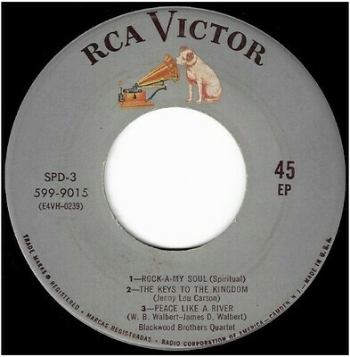 Blackwood Brothers Quartet / Rock-A-My Soul + 5 | RCA Victor 599-9015 | EP, 7" Vinyl | 1954 | Kitty Wells