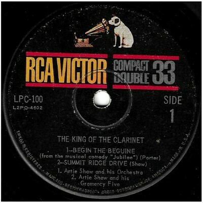 Shaw, Artie / The King of the Clarinet | RCA Victor LPC-100 | EP, 7" Vinyl | 1961 | Compact Double 33