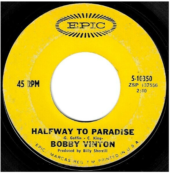 Vinton, Bobby / Halfway to Paradise | Epic 5-10350 | Single, 7" Vinyl | June 1968