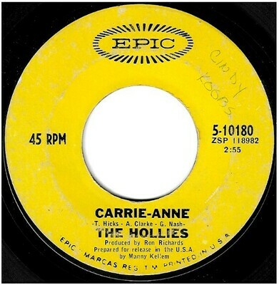 Hollies, The / Carrie-Anne | Epic 5-10180 | Single, 7&quot; Vinyl | May 1967