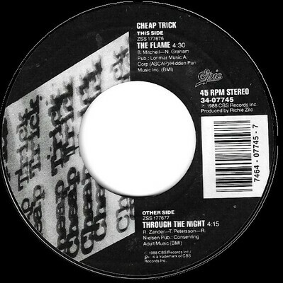 Cheap Trick / The Flame | Epic 34-07745 | Single, 7&quot; Vinyl | March 1988