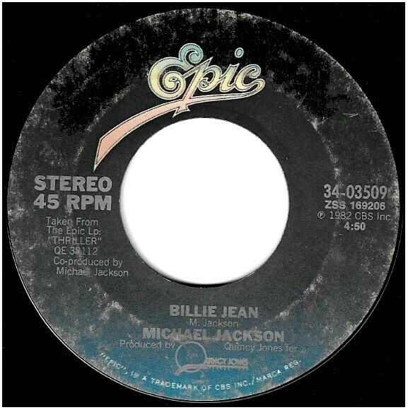 Jackson, Michael / Billie Jean | Epic 34-03509 | Single, 7&quot; Vinyl | December 1982