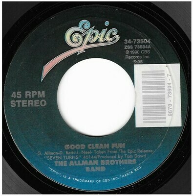 Allman Brothers Band / Good Clean Fun | Epic 34-73504 | Single, 7&quot; Vinyl | August 1990
