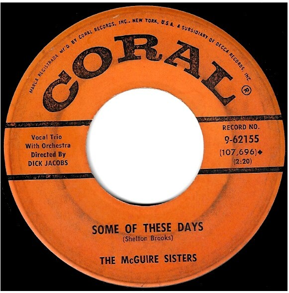 McGuire Sisters, The / Have a Nice Weekend | Coral 9-62155 | Single, 7