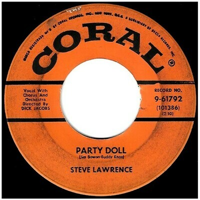 Lawrence, Steve / Party Doll | Coral 9-61792 | Single, 7&quot; Vinyl | January 1957