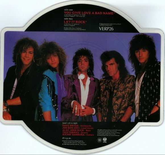 Bon Jovi You Give Love A Bad Name 1986 Vertigo Verp 26 Shaped Vinyl Record England