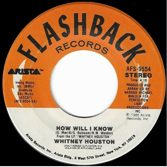 Houston, Whitney / How Will I Know | Flashback AFS-9554 | Single, 7&quot; Vinyl | November 1986