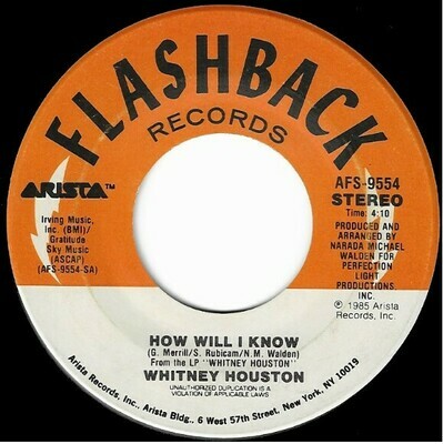 Houston, Whitney / How Will I Know | Flashback AFS-9554 | Single, 7&quot; Vinyl | November 1986