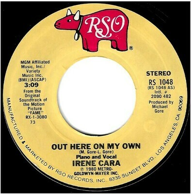 Cara, Irene / Out Here On My Own | RSO RS-1048 | Single, 7" Vinyl | August 1980