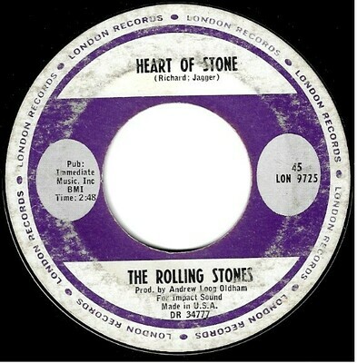 Rolling Stones, The / Heart of Stone | London 45-LON-9725 | Single, 7&quot; Vinyl | December 1964