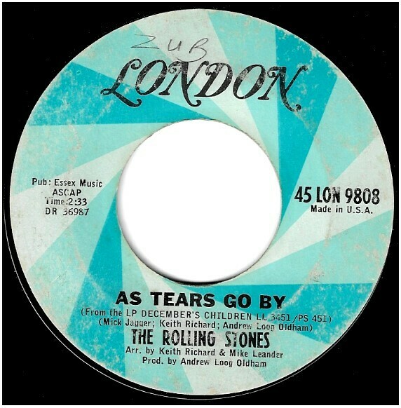Rolling Stones, The / As Tears Go By | London 45-LON-9808 | Single, 7&quot; Vinyl | December 1965