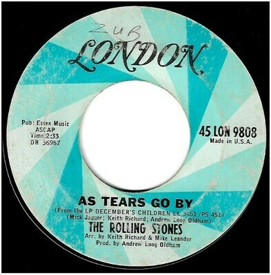 Rolling Stones, The / As Tears Go By | London 45-LON-9808 | Single, 7&quot; Vinyl | December 1965