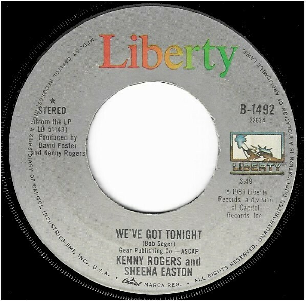 Rogers, Kenny (+ Sheena Easton) / We&#39;ve Got Tonight | Liberty B-1492 | Single, 7&quot; Vinyl | January 1983