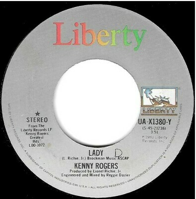 Rogers, Kenny / Lady | Liberty UA-X1380-Y | Single, 7&quot; Vinyl | September 1980
