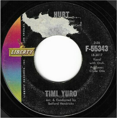 Yuro, Timi / Hurt | Liberty F-55343 | Single, 7&quot; Vinyl | June 1961