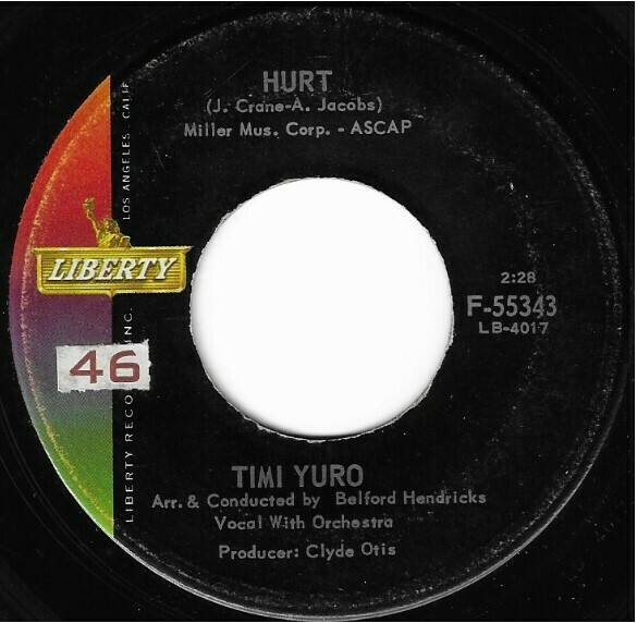 Yuro, Timi / Hurt | Liberty F-55343 | Single, 7&quot; Vinyl | June 1961