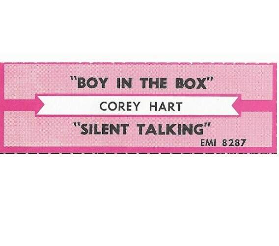 Hart, Corey / Boy in the Box | EMI 8287 | Jukebox Title Strip | August 1985