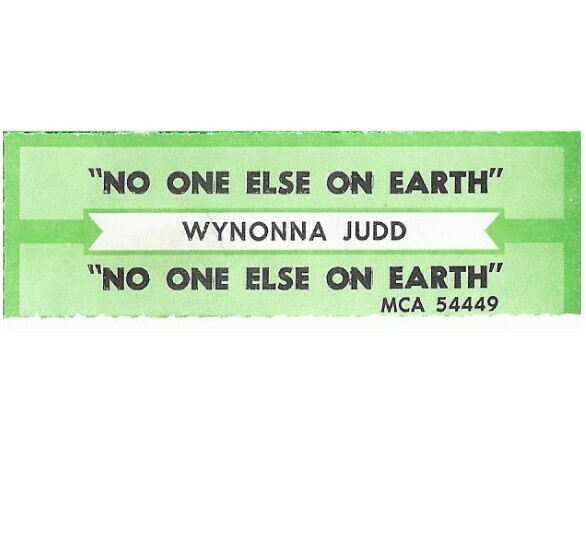 Judd, Wynonna / No One Else On Earth | MCA 54449 | Jukebox Title Strip | August 1992
