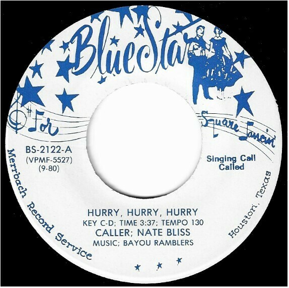 Bayou Ramblers / Hurry, Hurry, Hurry | Blue Star BS-2122 | Single, 7&quot; Vinyl | September 1980 | with Call Sheet