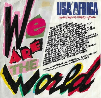 USA for Africa / We Are the World | Columbia US7-04839 | Single, 7&quot; Vinyl | With Picture Sleeve | March 1985