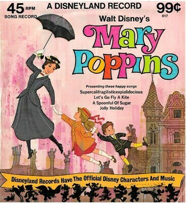 Uncredited Artists / Walt Disney's Mary Poppins | Disneyland 617 | EP, 7" Vinyl | With Picture Sleeve | 1975