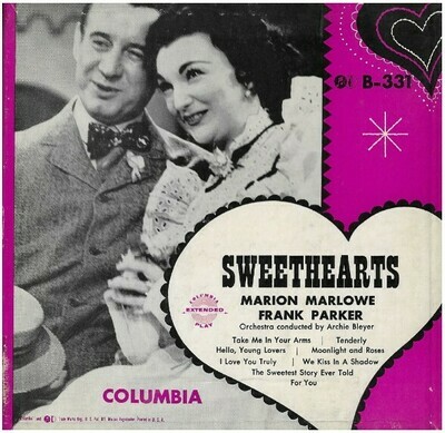Marlowe, Marion (+ Frank Parker) / Sweethearts | Columbia B-331 | EP, 7" Vinyl | Two Record Box Set | February 1953