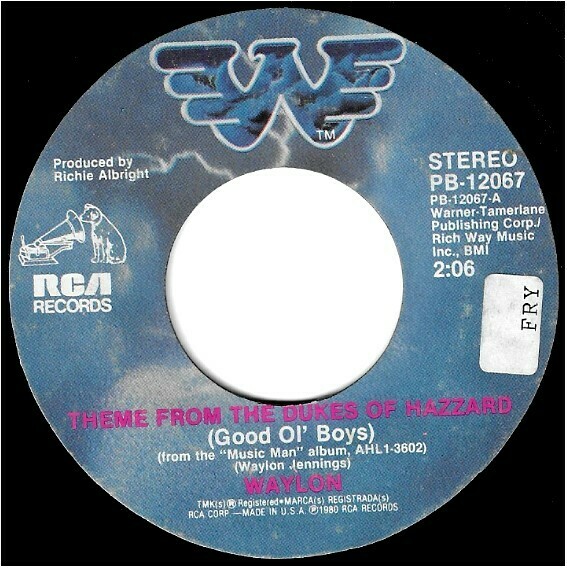 Jennings, Waylon / Theme From the Dukes of Hazzard | RCA PB-12067 | Single, 7&quot; Vinyl | August 1980