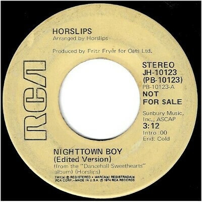 Horslips / Nighttown Boy | RCA JH-10123 | Single, 7&quot; Vinyl | Promo | August 1974