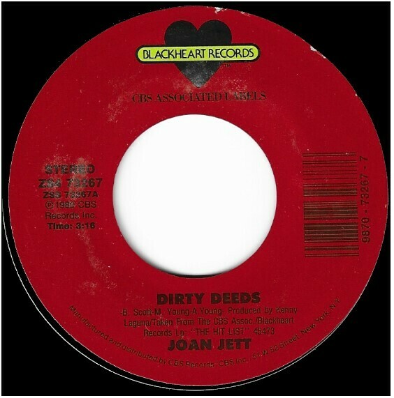 Jett, Joan / Dirty Deeds | Blackheart ZS4-73267 | Single, 7&quot; Vinyl | January 1990