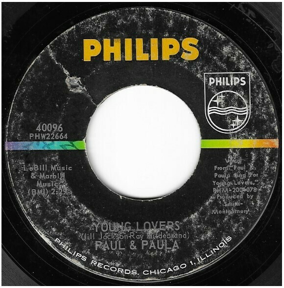 Paul + Paula / Young Lovers | Philips 40096 | Single, 7&quot; Vinyl | March 1963