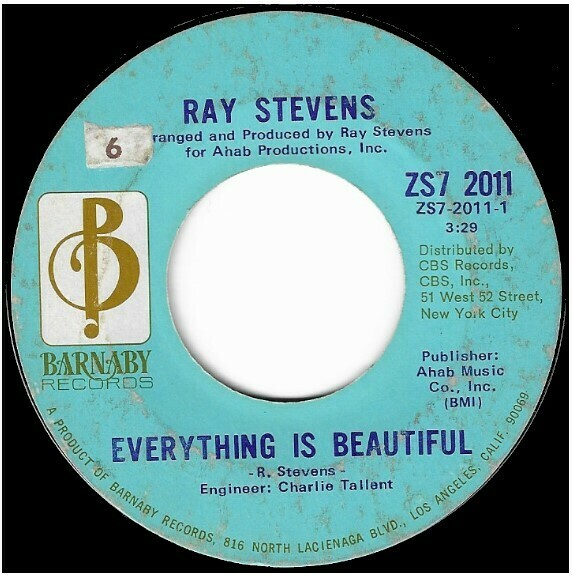 Stevens, Ray / Everything Is Beautiful | Barnaby ZS7-2011 | Single, 7&quot; Vinyl | March 1970