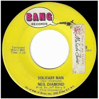 Diamond, Neil / Solitary Man | Bang 578 | Single, 7&quot; Vinyl | July 1970