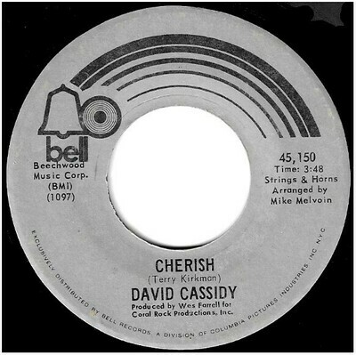 Cassidy, David / Cherish | Bell 45,150 | Single, 7&quot; Vinyl | October 1971