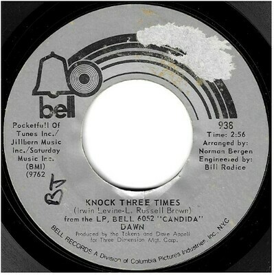 Orlando, Tony (+ Dawn) / Knock Three Times | Bell 938 | Single, 7&quot; Vinyl | November 1970