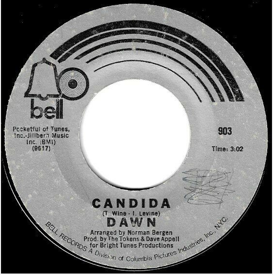 Orlando, Tony (+ Dawn) / Candida | Bell 903 | Single, 7&quot; Vinyl | July 1970