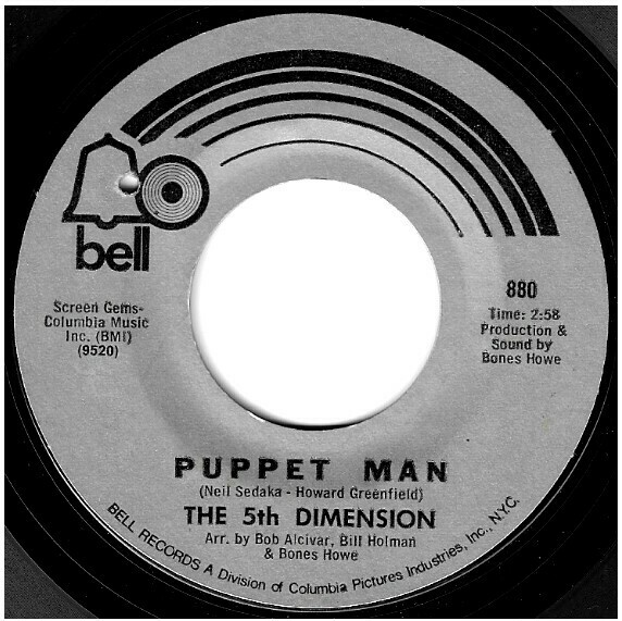 5th Dimension, The / Puppet Man | Bell 880 | Single, 7&quot; Vinyl | April 1970