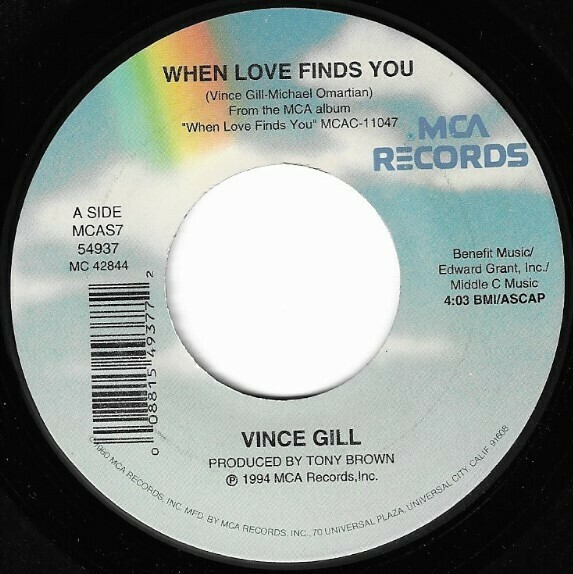Gill, Vince / When Love Finds You | MCA MCAS7-54937 | September 1994
