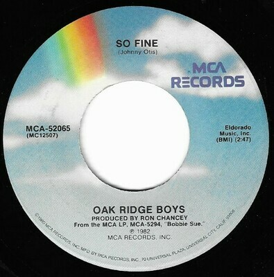 Oak Ridge Boys / So Fine | MCA 52065 | June 1982