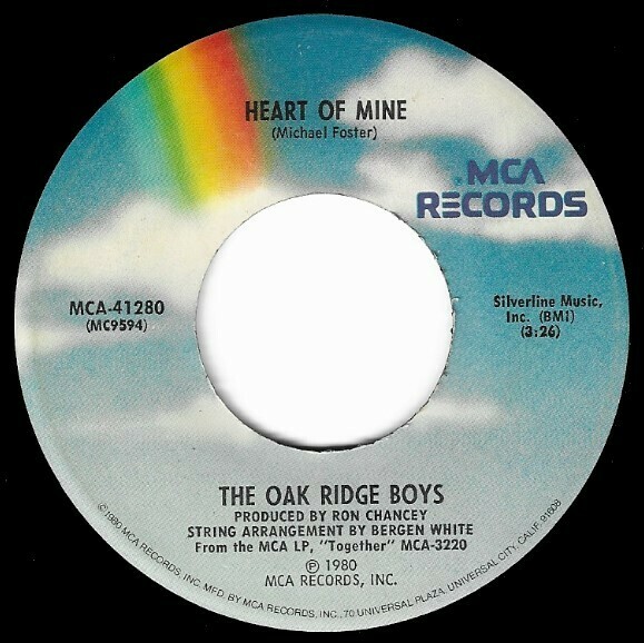 Oak Ridge Boys / Heart of Mine | MCA 41280 | June 1980