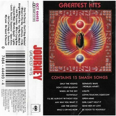 Journey / Greatest Hits | Columbia OCT-44493 | Cassette Insert | November 1988