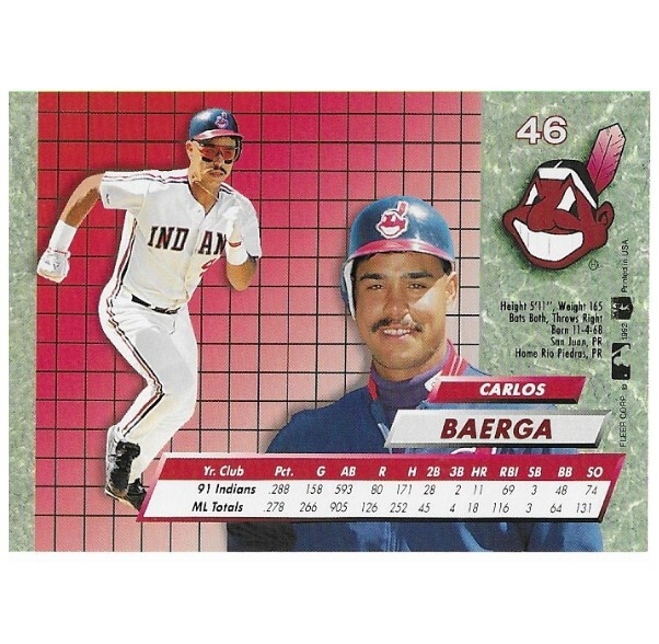 Baerga, Carlos / Cleveland Indians, Ultra #46, Baseball Trading Card