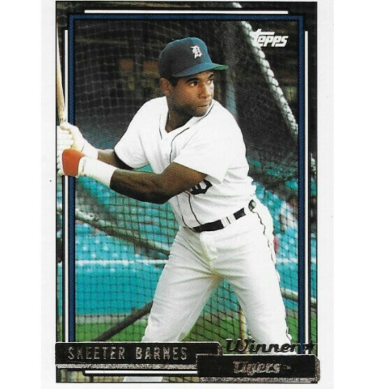 Barnes, Skeeter / Detroit Tigers | Topps #221 | Baseball Trading Card | 1992 | Gold Winners