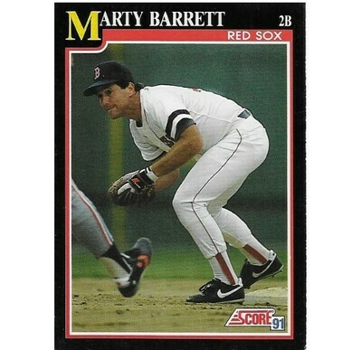 Barrett, Marty / Boston Red Sox | Score #228 | Baseball Trading Card | 1991
