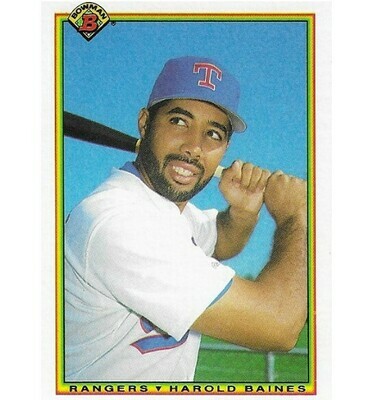 Baines, Harold / Texas Rangers | Bowman #501 | Baseball Trading Card | 1990 | Hall of Famer